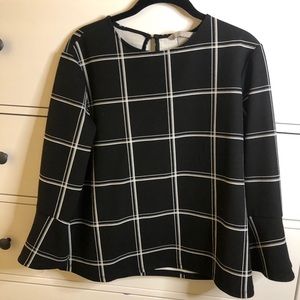 Black Plaid Blouse
